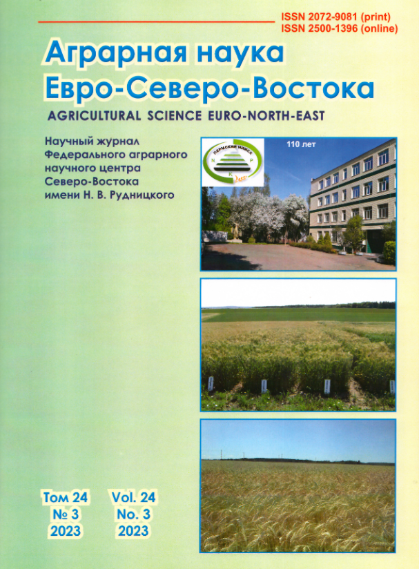 АГРАРНАЯ НАУКА ЕВРО-СЕВЕРО-ВОСТОКА