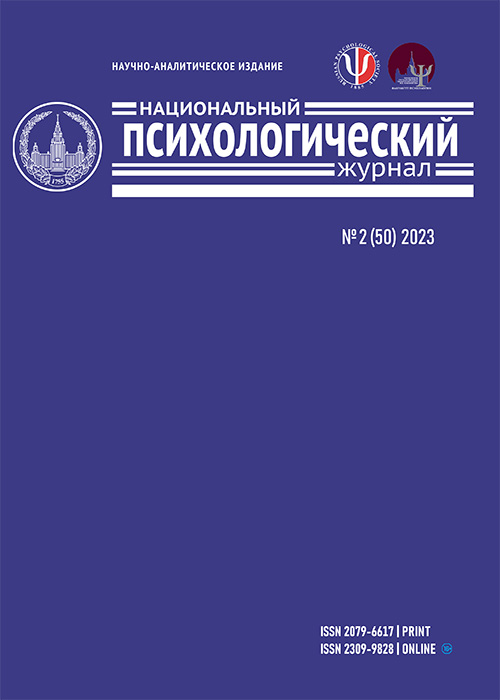 НАЦИОНАЛЬНЫЙ ПСИХОЛОГИЧЕСКИЙ ЖУРНАЛ