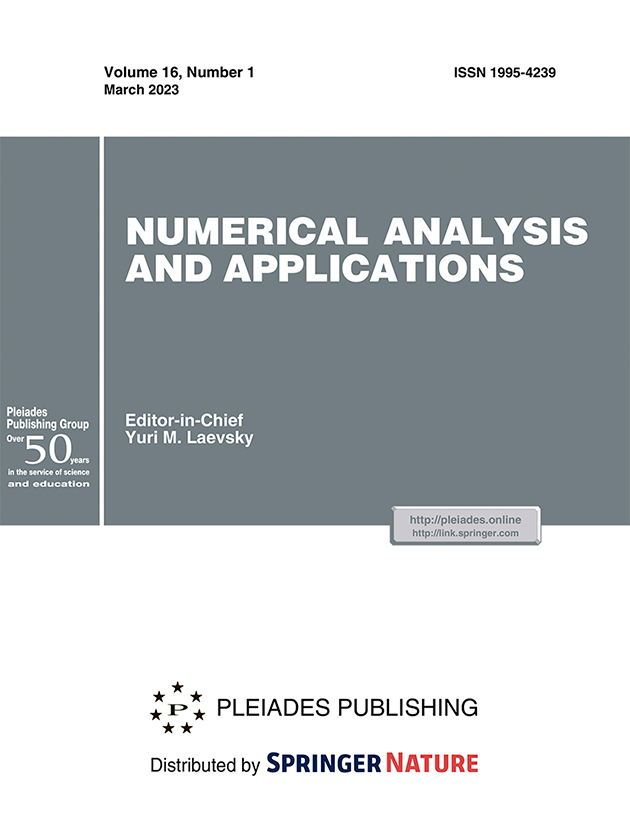 NUMERICAL ANALYSIS AND APPLICATIONS