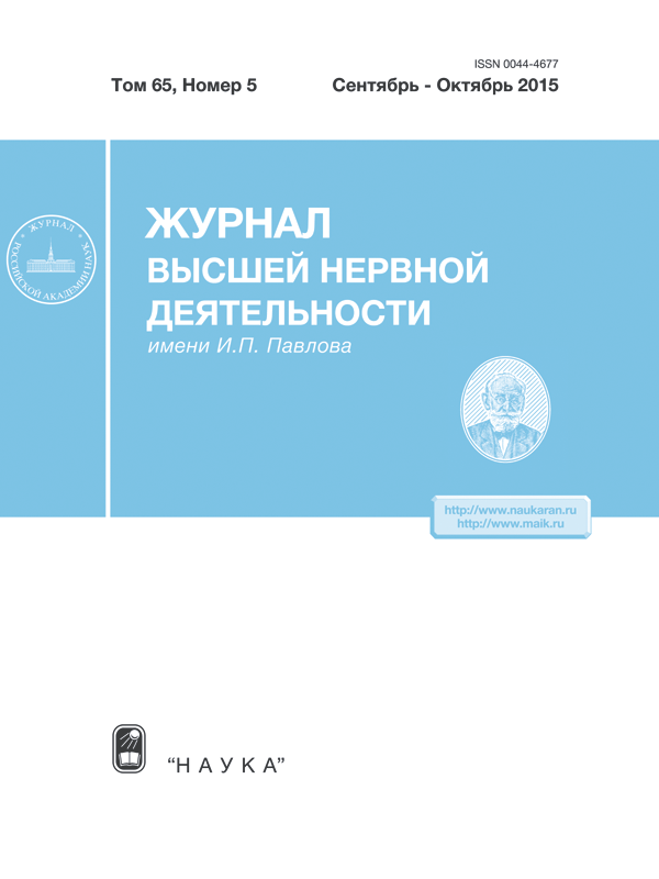 ЖУРНАЛ ВЫСШЕЙ НЕРВНОЙ ДЕЯТЕЛЬНОСТИ ИМ. И.П. ПАВЛОВА